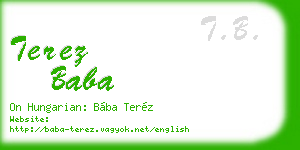 terez baba business card