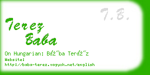 terez baba business card